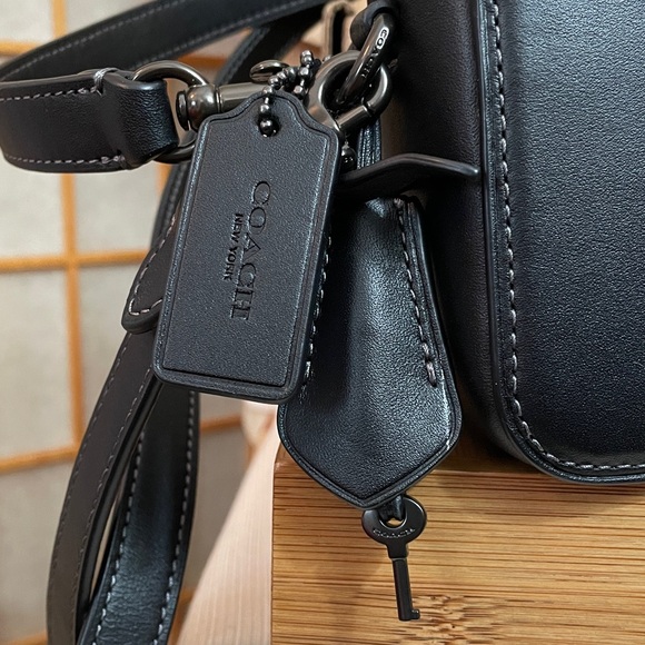 Coach Tea Rose Baguette Bag, Mini Cherry Charm & Skinny Id Floral Applique NWT - Picture 11 of 17